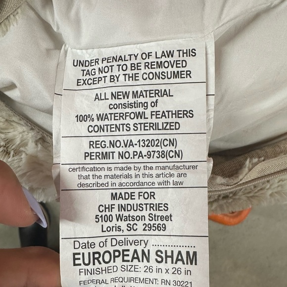 DKNY Decorative Down Wide Stripe Pillow Neutral-Brown-Cream - Picture 11 of 11